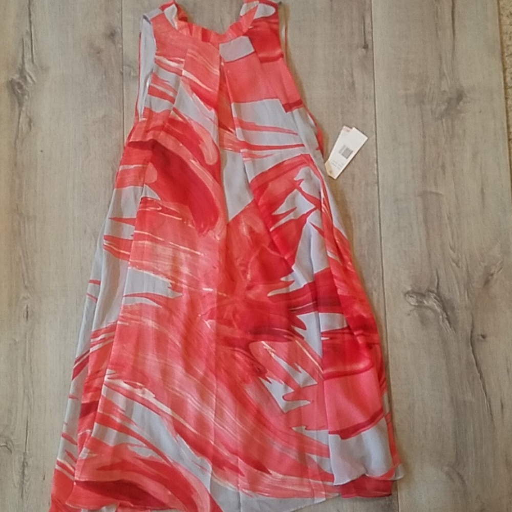 NWT Chiffon Bow Back Trapeze Dress